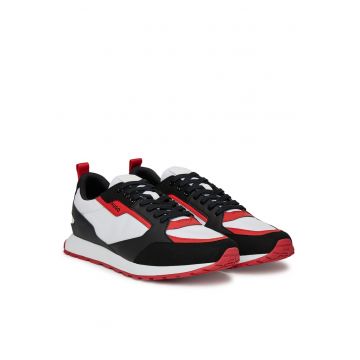 barbati - piele ecologica - Rosu/Negru