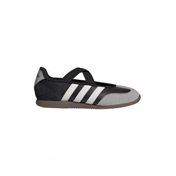 Pantofi sport Barreda Mary Jane de piele - Negru/Maro taupe deschis/Alb murdar