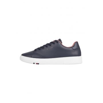 Pantofi sport de piele cu logo - Bleumarin