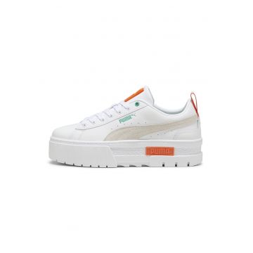 Pantofi sport flatform cu insertii din piele intoarsa Mayze