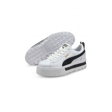 Pantofi sport flatform cu insertii din piele intoarsa Mayze