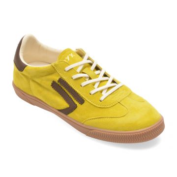 Pantofi sport GRYXX galbeni, 60221, din piele intoarsa