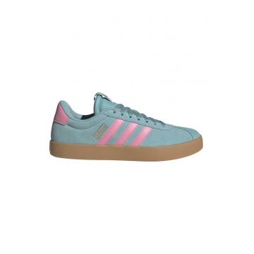 Pantofi sport VL Court 3.0 de piele intoarsa - Albastru aquamarin/Roz pastel