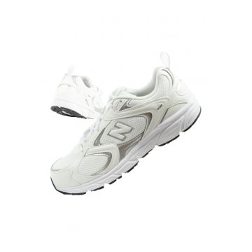 Tenisi sport  pentru barbati - durabili - la moda - albi si argintii - Alb