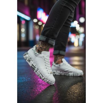 Adidasi barbati casual albi B3623  T53-2