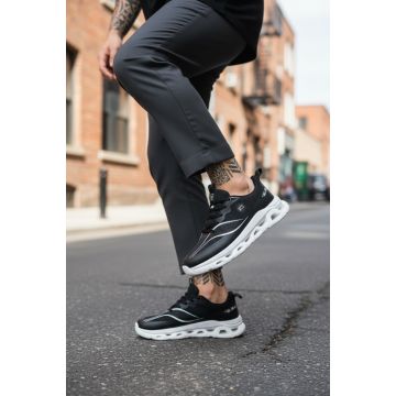 Adidasi barbati casual  negri cu alb 1683