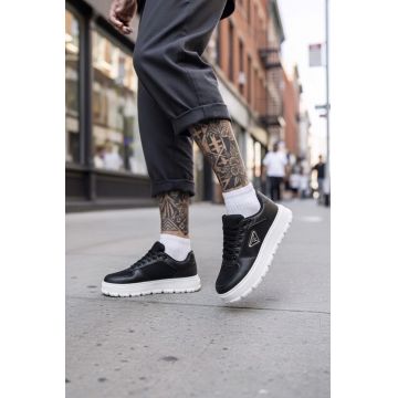 Adidasi barbati casual  negri cu alb L100