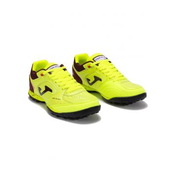 Ghete de fotbal  Top Flex - galben - piele - pentru teren sintetic