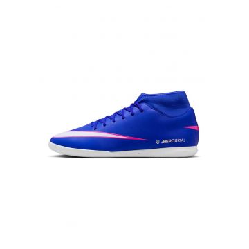 Pantofi mid-high Mercurial Superfly 10 Club cu constructie tip sosete - pentru fotbal - Roz/Albastru royal