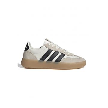 Pantofi sport de piele si piele intoarsa cu logo contrastant Barreda Decode - Negru/Alb murdar