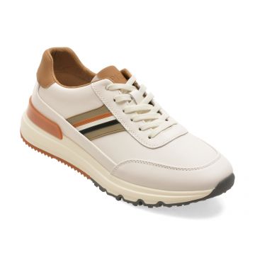 Pantofi sport EPICA albi, 59237, din piele naturala