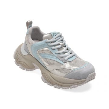 Pantofi sport FLAVIA PASSINI argintii, T9178, din piele ecologica