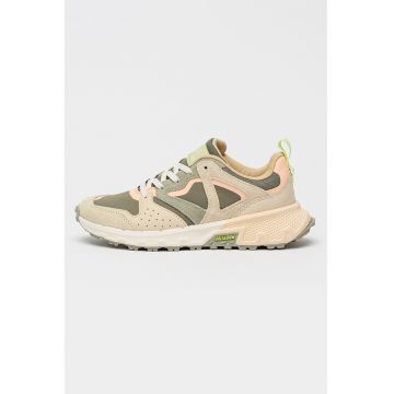 Pantofi sport Offrunner Outcity cu straturi exterioare din piele intoarsa - Portocaliu pepene/Bej sampanie