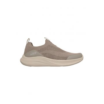 Pantofi sport slip-on din material textil Bobs Moda Flex - Maro taupe