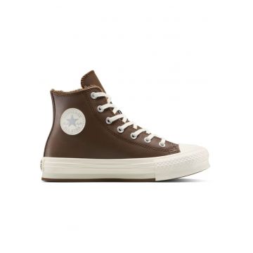 Pantofi sport unisex  Chuck Taylor All Star Lift Leather Platform - Maro