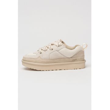 Pantofi sport din piele intoarsa si plasa Lo Lowmel - Bej deschis
