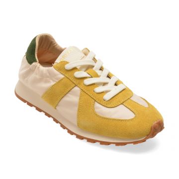 Pantofi sport GRYXX galbeni, 30591, din material textil si piele naturala