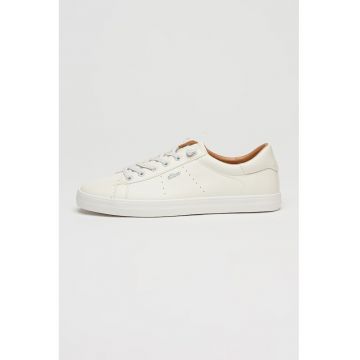 Pantofi sport low-cut din piele ecologica - Alb murdar