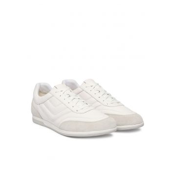 Tenisi barbati -  piele naturala - alb