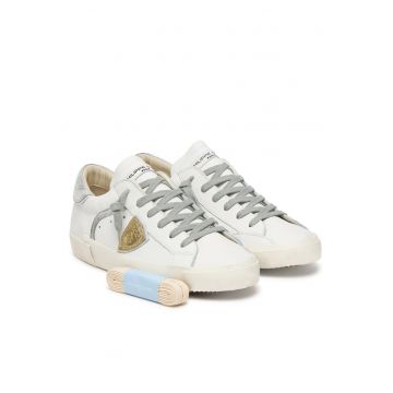 Tenisi barbati -  piele naturala - multicolor - cu sireturi suplimentare