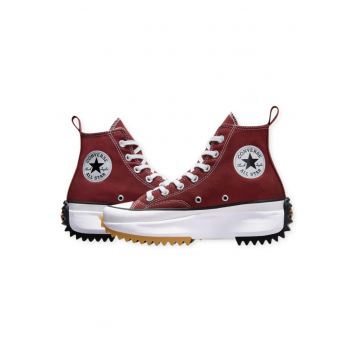 Tenisi flatform de panza cu logo - Bordeaux