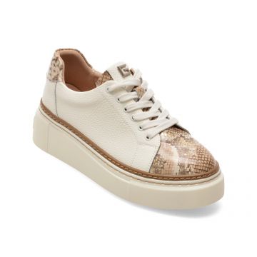 Pantofi sport FLAVIA PASSINI albi, 202519, din piele naturala