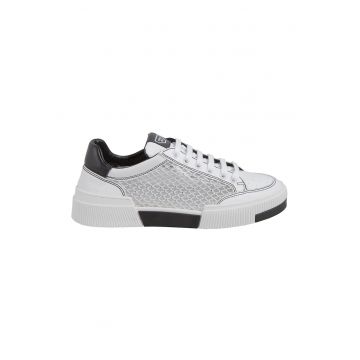 Pantofi sport de piele si material textil