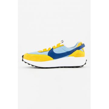 Pantofi sport cu insertii din piele intoarsa Waffle Debut - Galben/Albastru