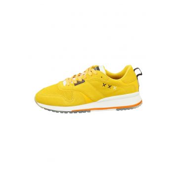 Pantofi sport de piele intoarsa cu detalii perforate