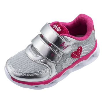 Pantofi sport copii Chicco Consuelo, luminite, argintiu, 65494