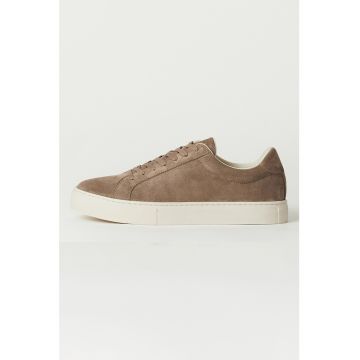 Pantofi sport din piele intoarsa cu talpa contrastanta