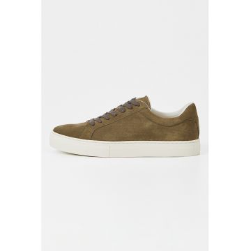 Pantofi sport din piele intoarsa cu talpa contrastanta