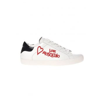 Pantofi sport din piele ecologica cu broderie logo