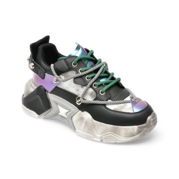 Pantofi sport GRYXX negri, 267159, din material textil si piele naturala