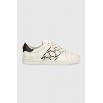 Elisabetta Franchi sneakers din piele culoarea bej, SA31G31E2 Elisabetta Franchi sneakers din piele culoarea bej, SA31G31E2
