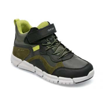 Pantofi sport GEOX kaki, J269XA, din piele ecologica si material textil