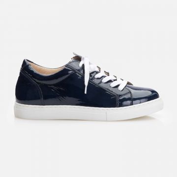 Sneakers dama din piele naturala, Leofex - 499 Blue Lac