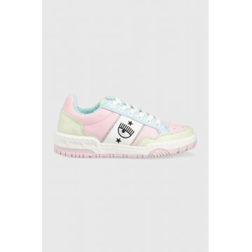 Chiara Ferragni sneakers din piele CF3107_112 culoarea roz, CF1 LOW