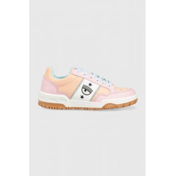 Chiara Ferragni sneakers din piele CF3107_237 culoarea portocaliu, CF1 LOW