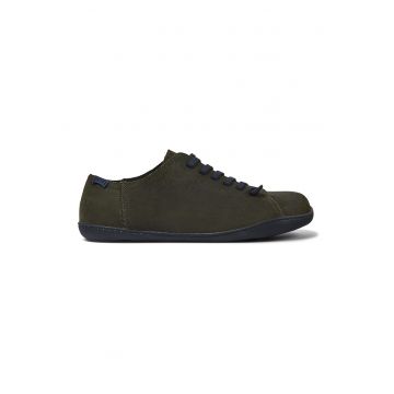 Pantofi sport uni de piele nabuc