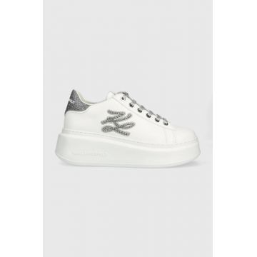 Karl Lagerfeld sneakers din piele ANAKAPRI culoarea alb KL63535