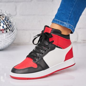 Sneakersi dama Piele Ecologica Rosii Jezryn A3922