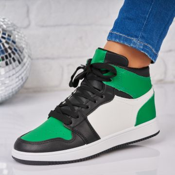 Sneakersi dama Piele Ecologica Verzi Jezryn A3919