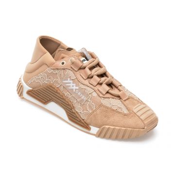 Pantofi sport GRYXX nude, MK1191, din material textil si piele ecologica