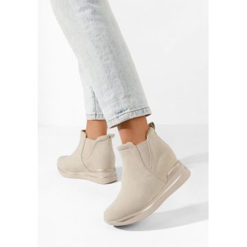 Sneakers dama cu platforma ascunsa Sanera V2 bej