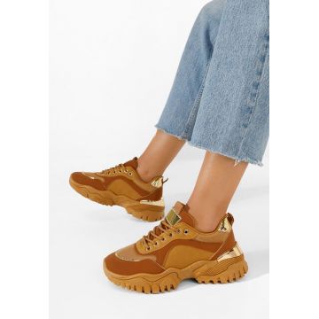 Sneakers dama Letania camel