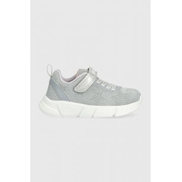 Geox sneakers pentru copii culoarea argintiu