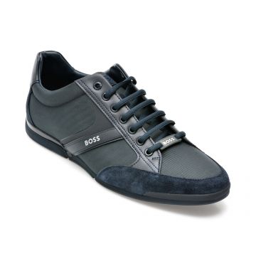 Pantofi sport HUGO BOSS bleumarin, 1235, din material textil si piele naturala