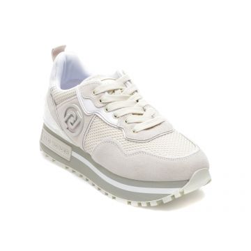 Pantofi sport LIU JO bej, MAXWO52, din material textil si piele naturala