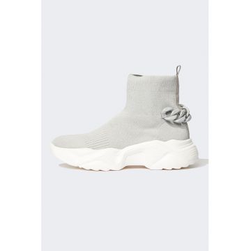 Pantofi sport slip-on inalti - cu design soseta